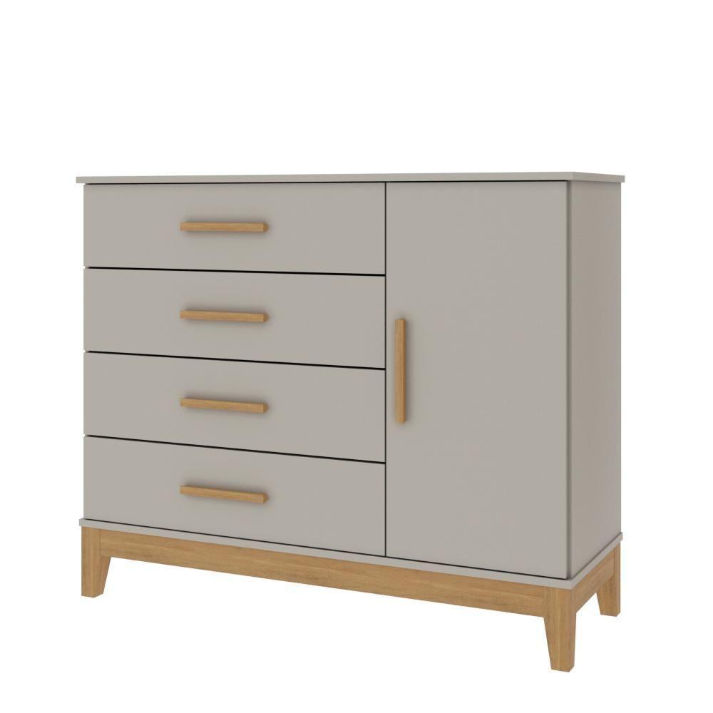 Cômoda Infantil Com Porta Helen Off White Com Cinamomo Carolina Baby - 2