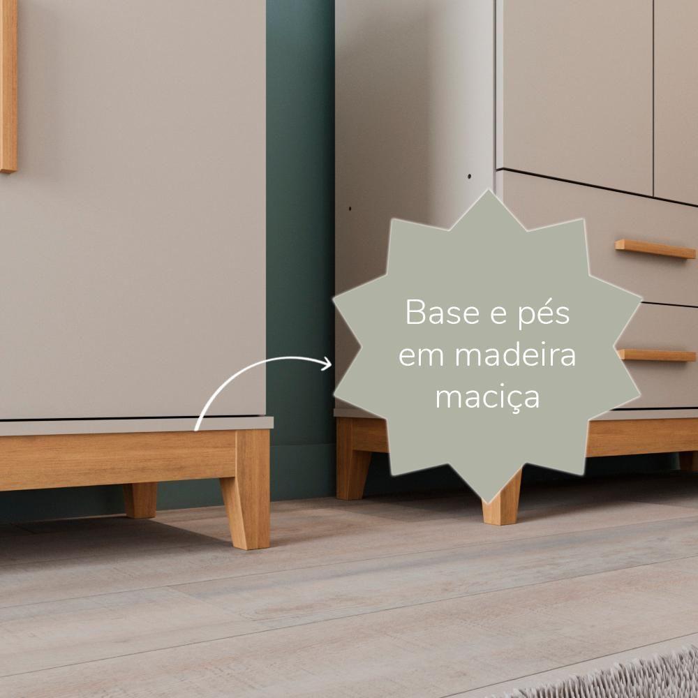 Cômoda Infantil Com Porta Helen Off White Com Cinamomo Carolina Baby - 8