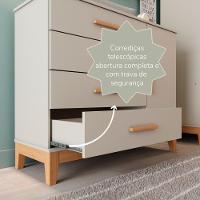 Cômoda Infantil Com Porta Helen Off White Com Cinamomo Carolina Baby - 5