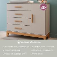 Cômoda Infantil Com Porta Helen Off White Com Cinamomo Carolina Baby - 10