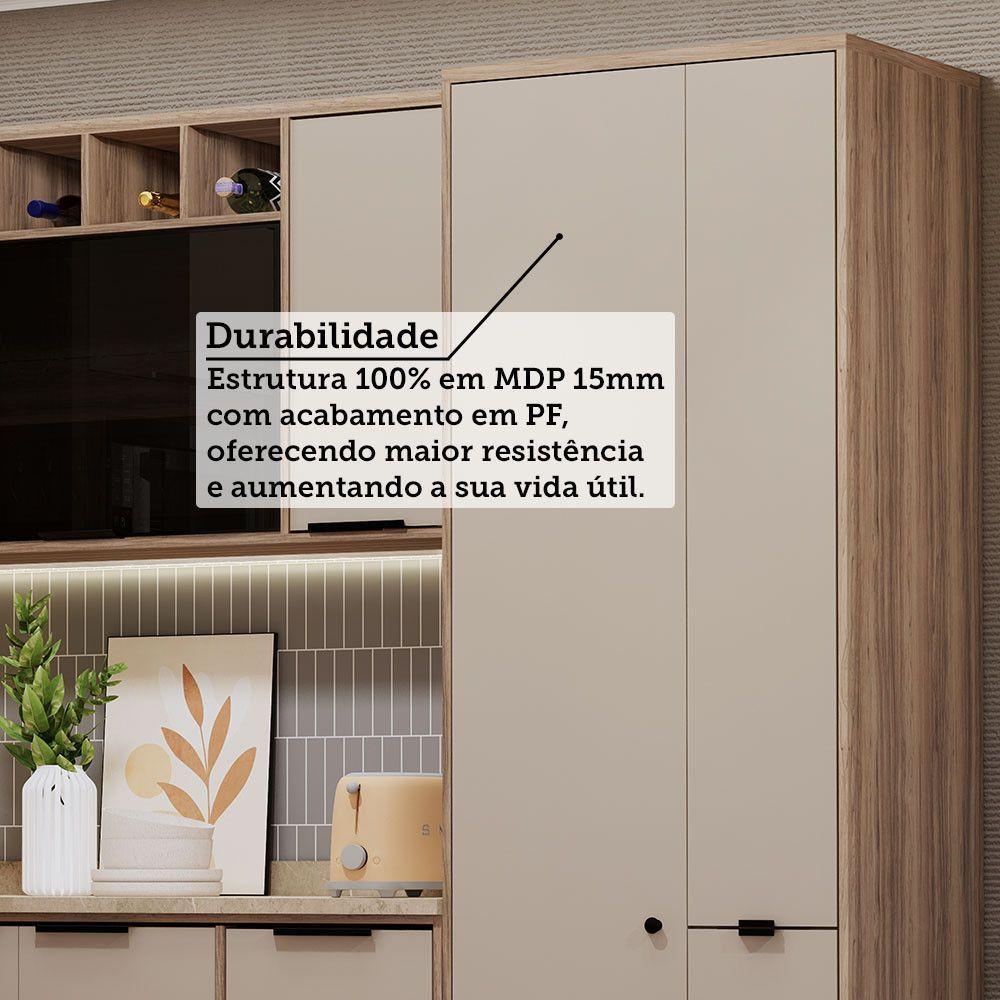 Cozinha Modulada Completa 6 Peças Com Espaço Para Forno E Mi Vanilla/beige - 2