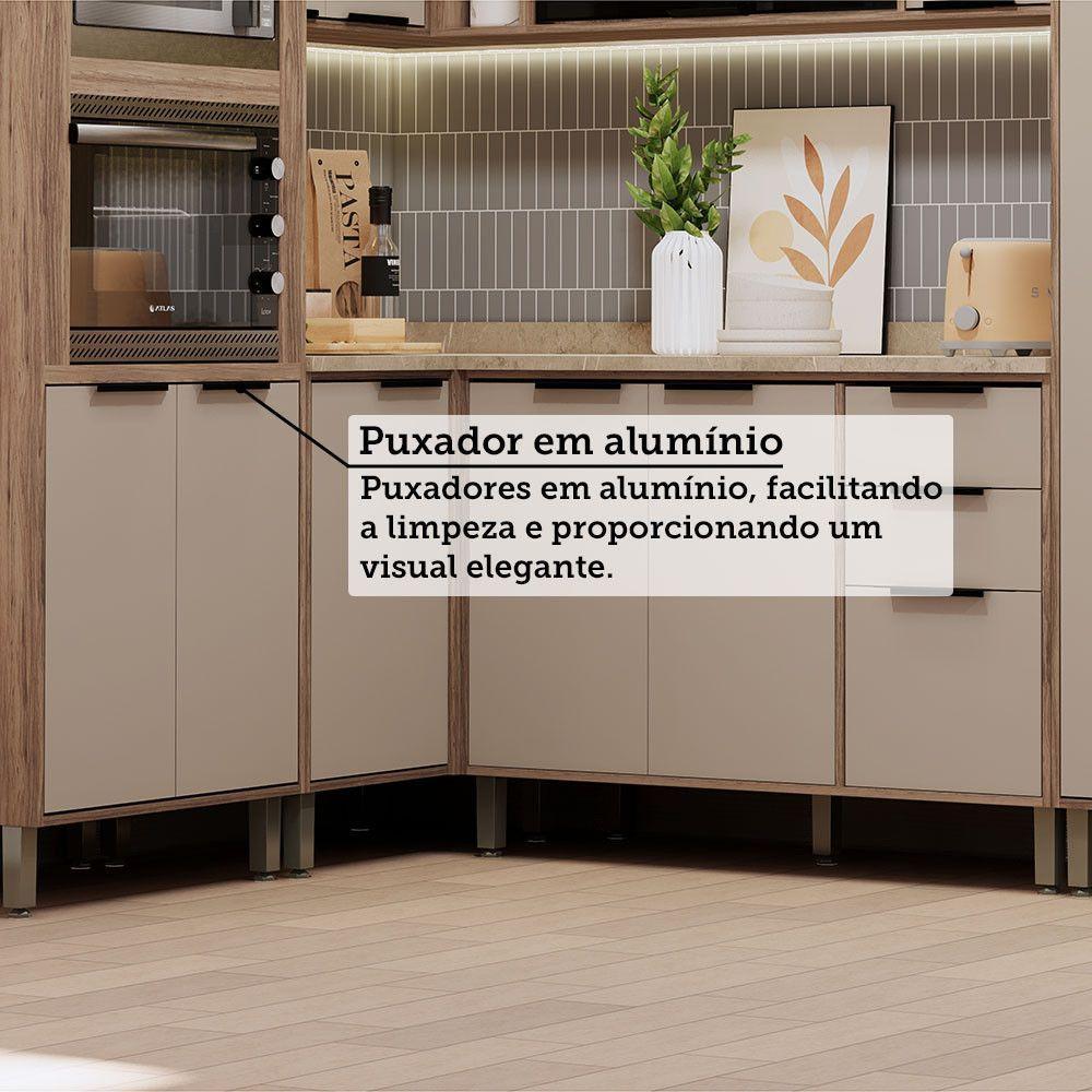 Cozinha Modulada Completa 6 Peças Com Espaço Para Forno E Mi Vanilla/beige - 4