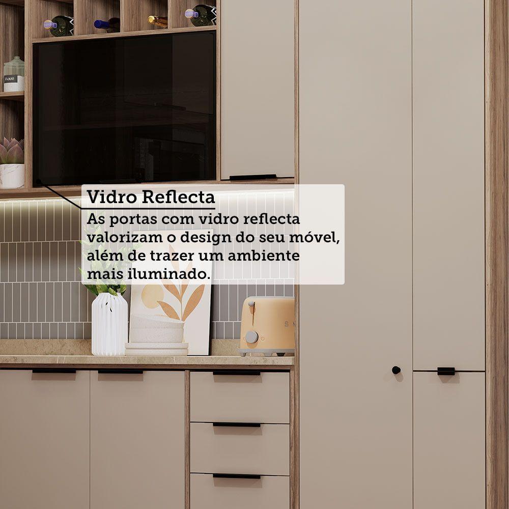Cozinha Modulada Completa 6 Peças Com Espaço Para Forno E Mi Vanilla/beige - 6