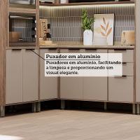 Cozinha Modulada Completa 6 Peças Com Espaço Para Forno E Mi Vanilla/beige