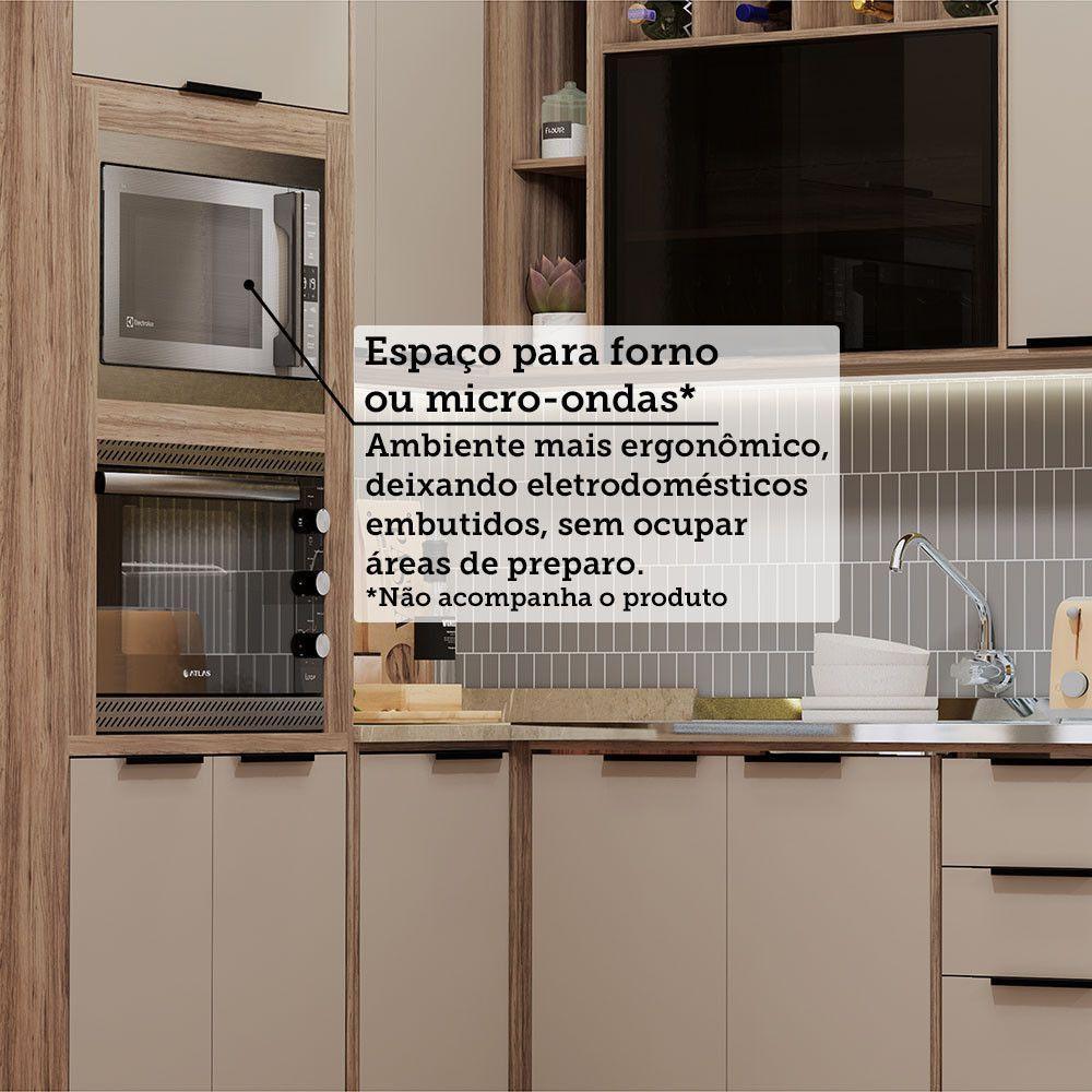 Cozinha Modulada Completa 6 Peças Com Espaço Para Forno E Mi Vanilla/beige - 4