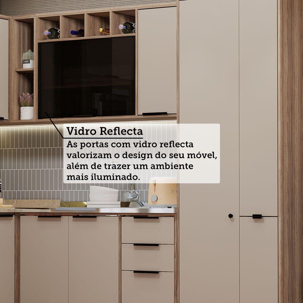 Cozinha Modulada Completa 6 Peças Com Espaço Para Forno E Mi Vanilla/beige - 9