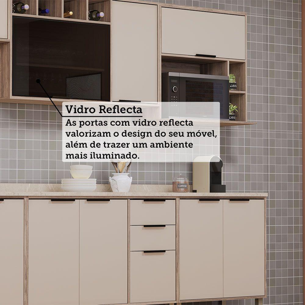 Cozinha Modulada Compacta 6 Peças Com Tampo Aspen Luciane Mó Vanilla/beige - 7