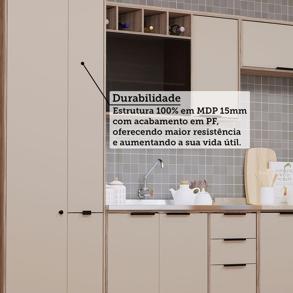 Cozinha Modulada Compacta 6 Peças Com Espaço Para Forno E Mi Vanilla/beige - 3