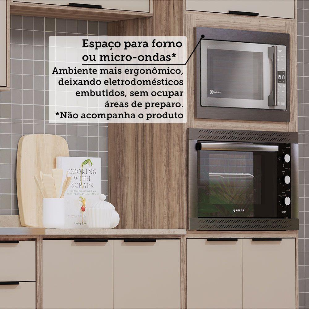 Cozinha Modulada Compacta 6 Peças Com Espaço Para Forno E Mi Vanilla/beige - 4