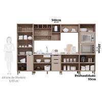 Cozinha Modulada Compacta 6 Peças Com Espaço Para Forno E Mi Vanilla/beige - 2