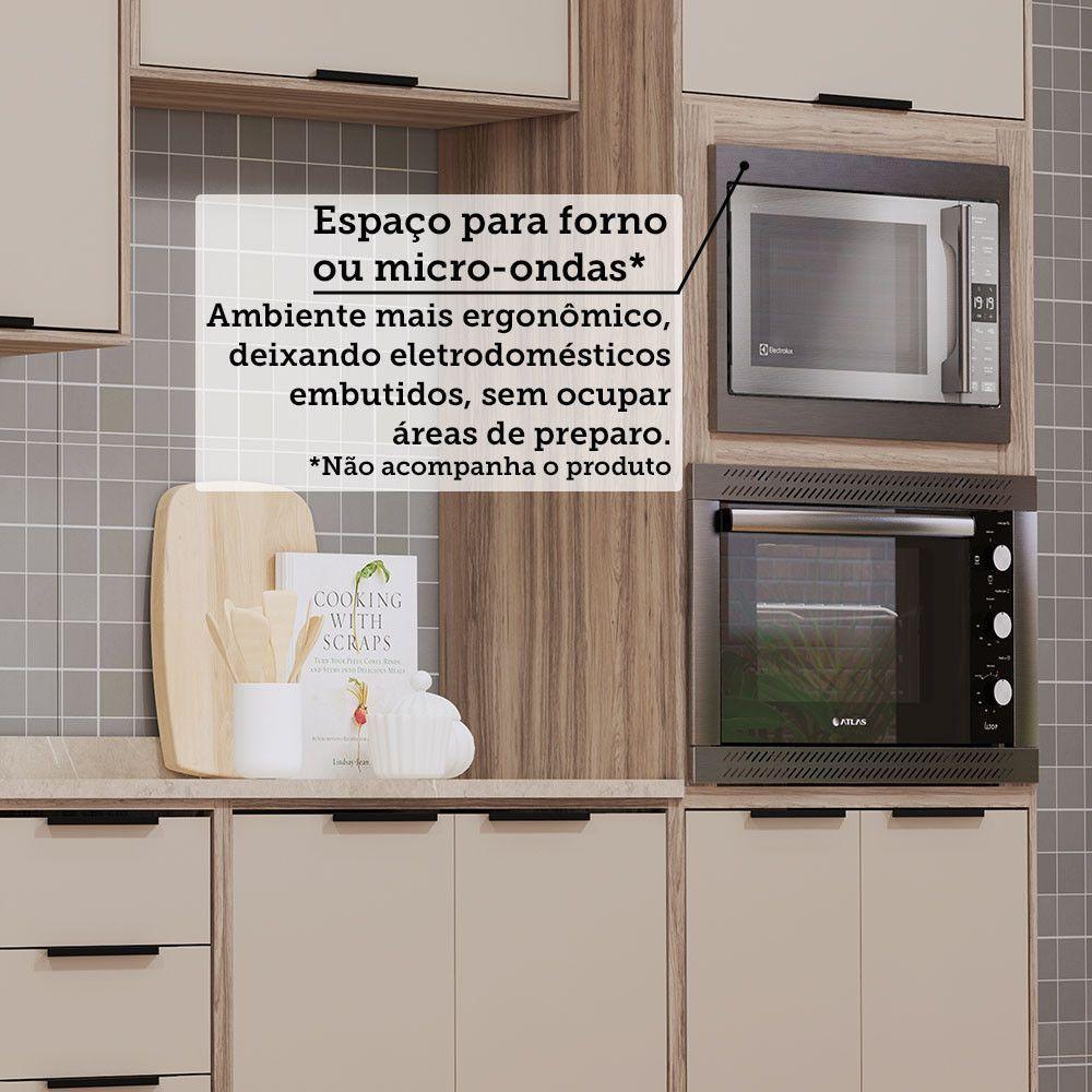 Cozinha Modulada Compacta 6 Peças Com Espaço Para Forno E Mi Vanilla/beige - 4