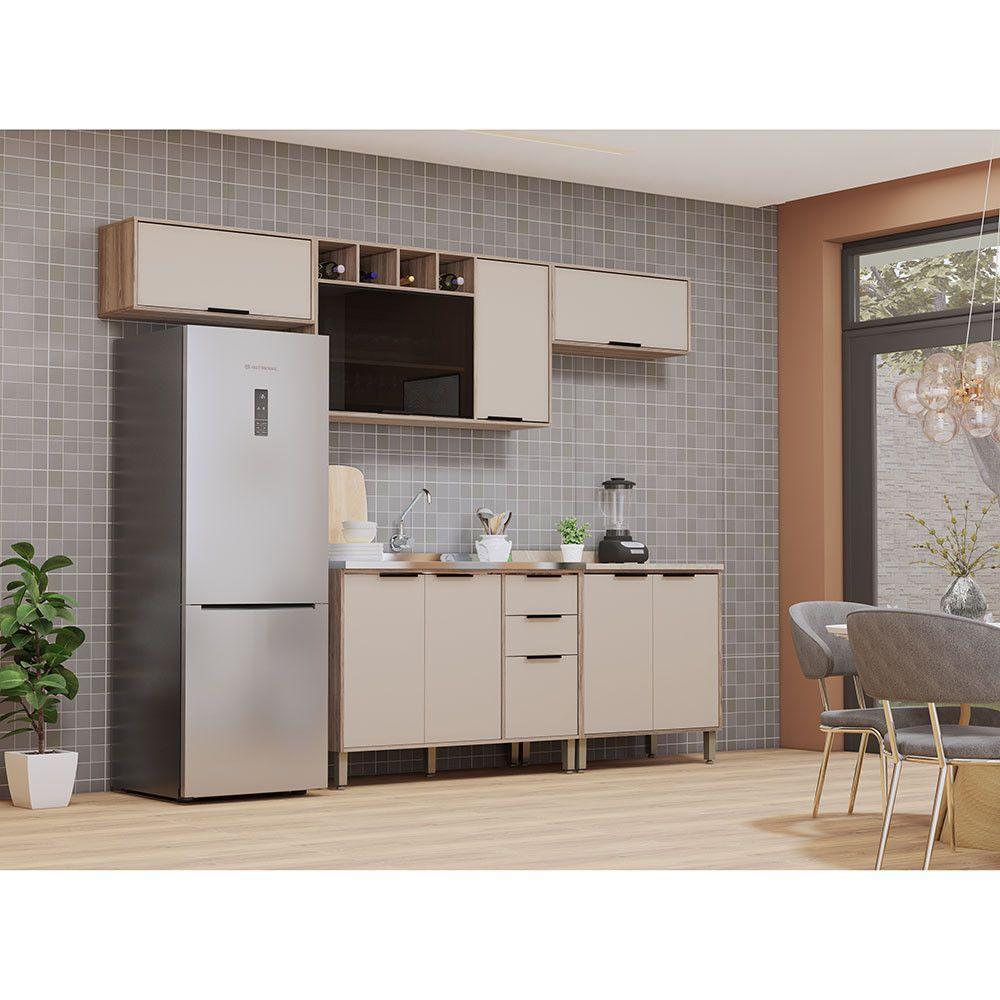 Cozinha Modulada Compacta 5 Peças Sem Tampo Aspen Luciane Mó Vanilla/beige - 1