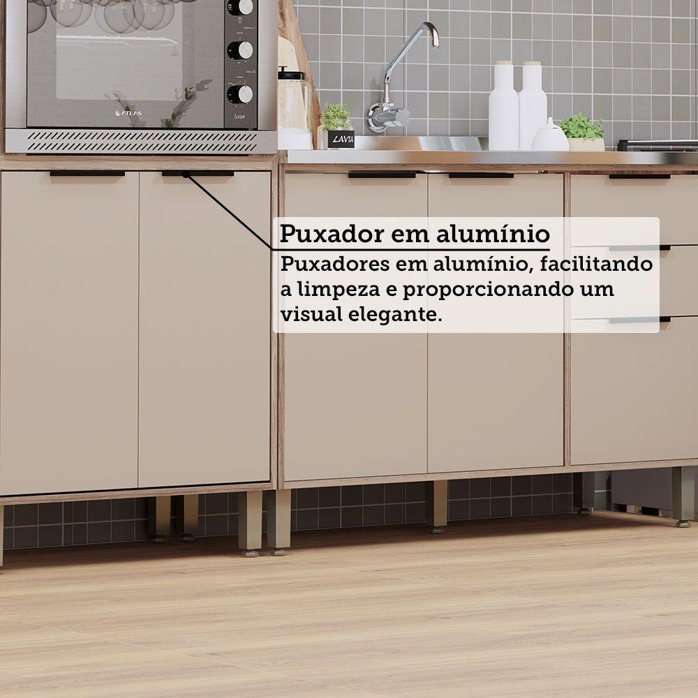 Cozinha Modulada Compacta 4 Peças Com Espaço Para Forno E Mi Vanilla/beige - 5