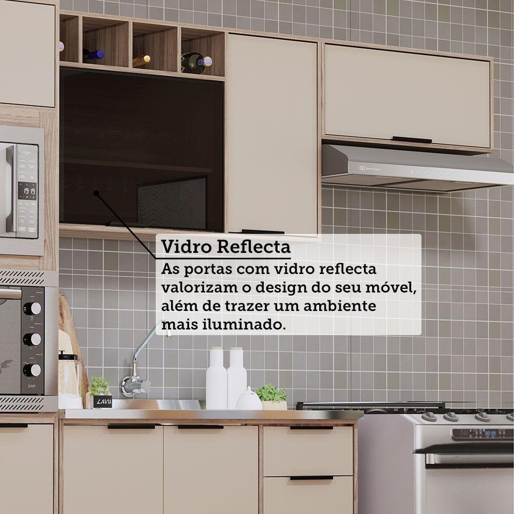 Cozinha Modulada Compacta 4 Peças Com Espaço Para Forno E Mi Vanilla/beige - 6