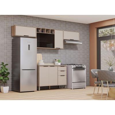 Cozinha Modulada Compacta 4 Peças Com Tampo Aspen Luciane Mó Vanilla/beige