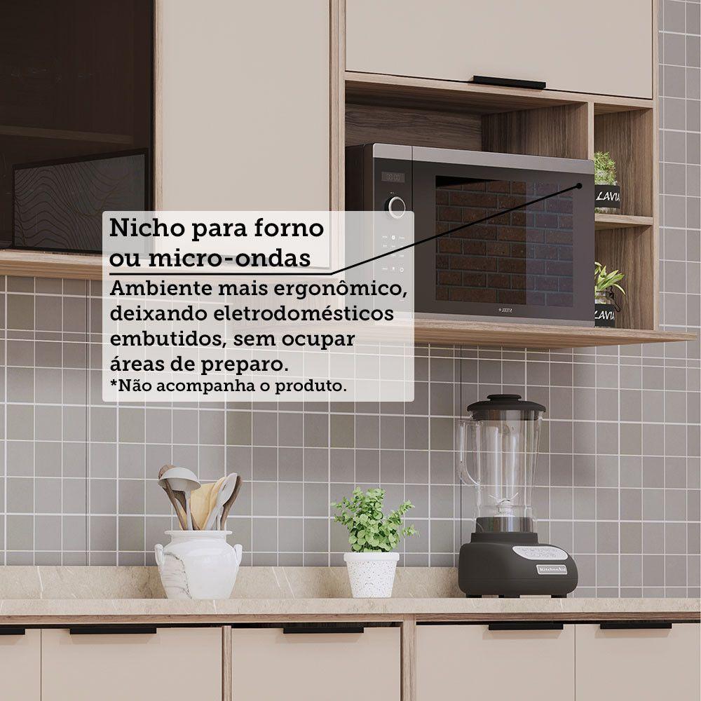 Cozinha Modulada Compacta 4 Peças Com Tampo Aspen Luciane Mó Vanilla/beige - 5