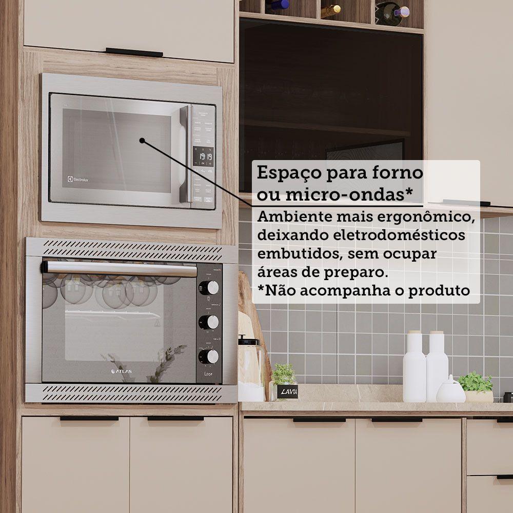 Cozinha Modulada Compacta 4 Peças Com Espaço Para Forno E Mi Vanilla/beige - 4