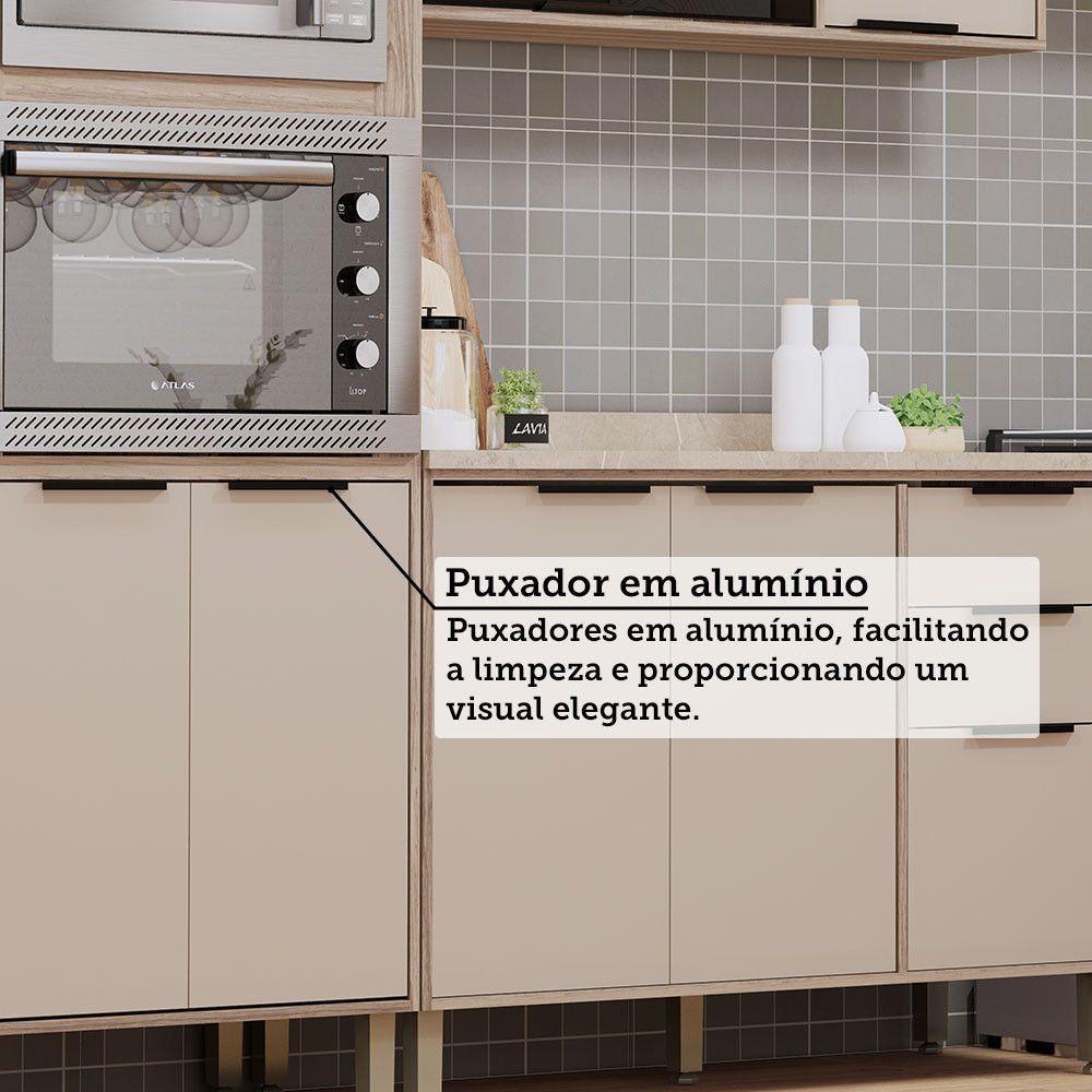 Cozinha Modulada Compacta 4 Peças Com Espaço Para Forno E Mi Vanilla/beige - 5