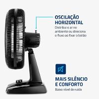 Ventilador De Coluna Mondial 40cm 8 Pás Turbo NVT-40C-8P-B Preto/Prata 110V