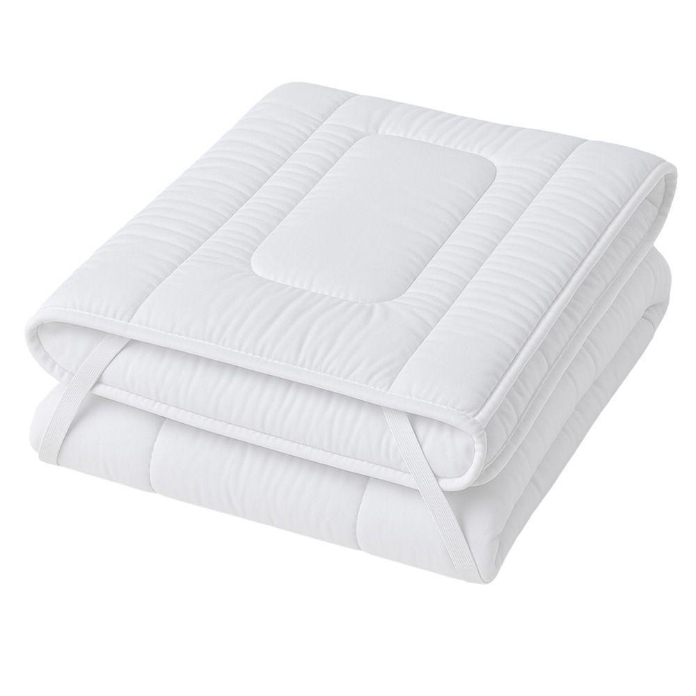 Protetor Colchão Pillow Top Solteiro Micropercal 400 Fios 100% Poliéster Extra Macio - Branco - 3