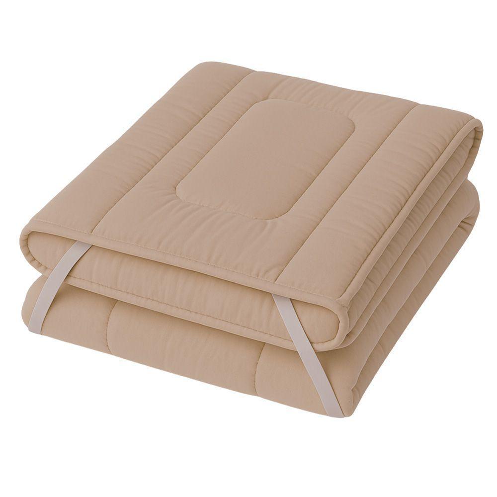 Protetor Colchão Pillow Top Casal King Micropercal 400 Fios 100% Poliéster Extra Macio - Bege - 3