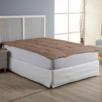 Protetor Colchão Pillow Top Casal King Micropercal 400 Fios 100% Poliéster Extra Macio - Bege - 1