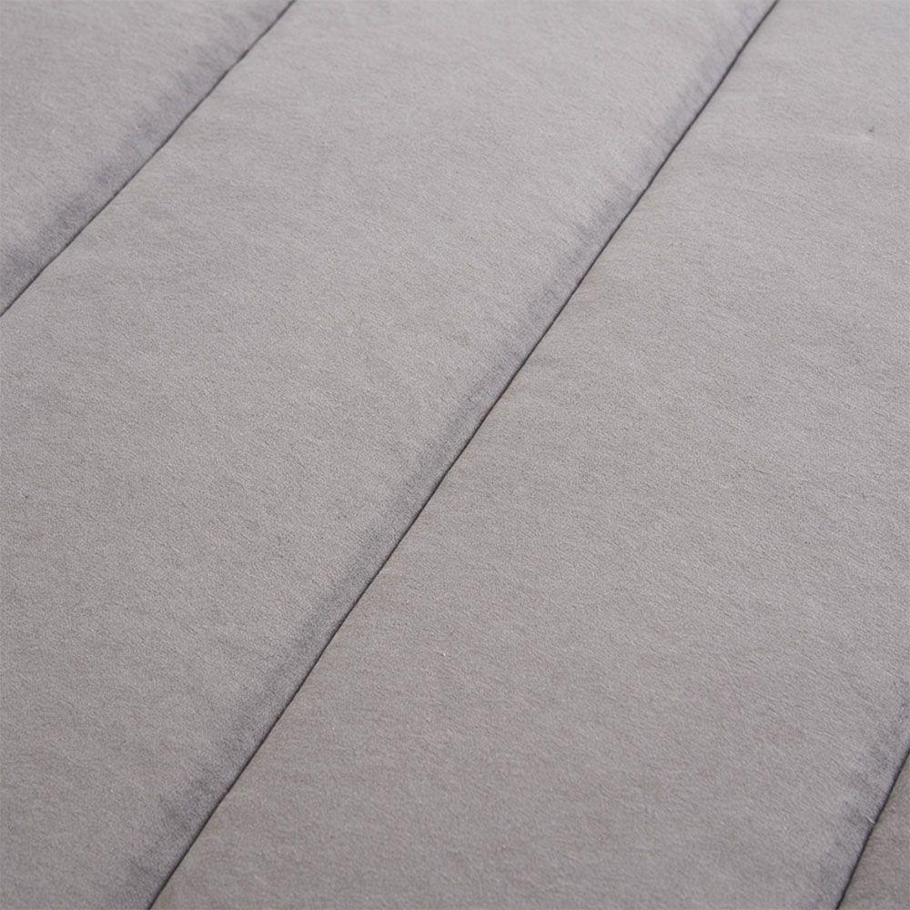 Protetor Colchão Pillow Top Solteiro Malha 100% Algodão Toque Aveludado - Cinza - 4