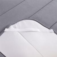 Protetor Colchão Pillow Top Solteiro Malha 100% Algodão Toque Aveludado - Cinza - 6