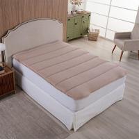 Protetor Colchão Pillow Top Solteiro Malha 100% Algodão Toque Aveludado - Bege - 1