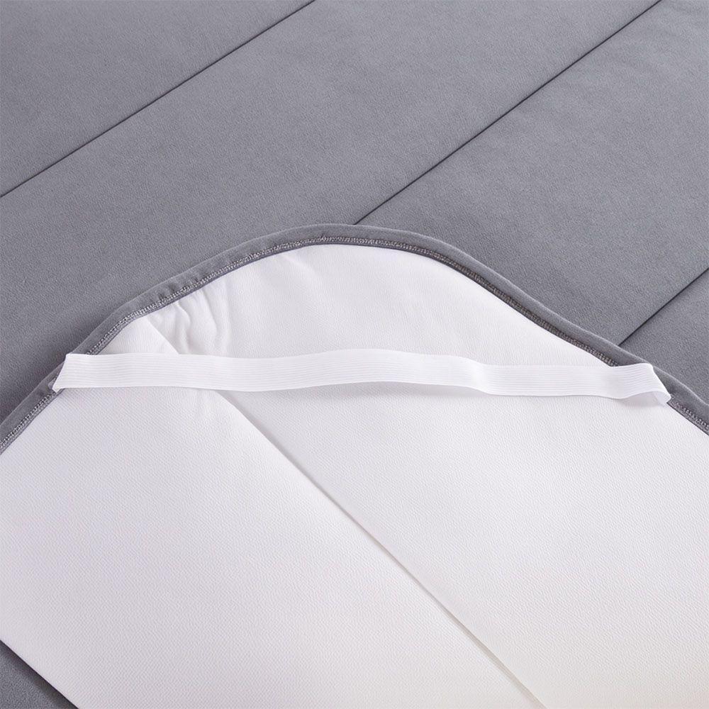 Protetor Colchão Pillow Top Casal Queen Malha 100% Algodão Toque Aveludado - Cinza - 6