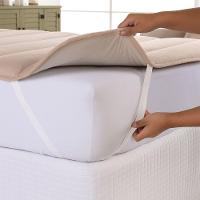 Protetor Colchão Pillow Top Casal Queen Malha 100% Algodão Toque Aveludado - Bege - 5