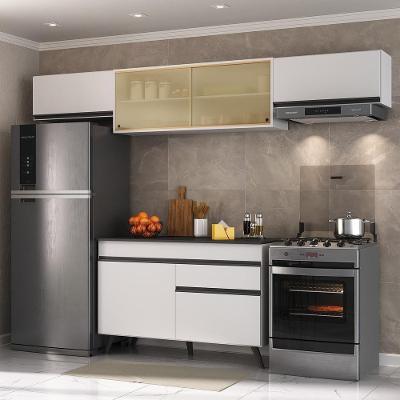 Armário de Cozinha Compacta Mp3698 6 Portas 1 Gaveta MDP 260 cm Branco