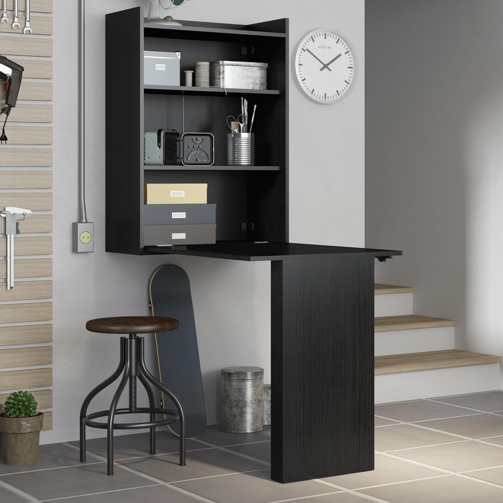 Armário Balcão com Mesa Retrátil Multimóveis Preto - 1