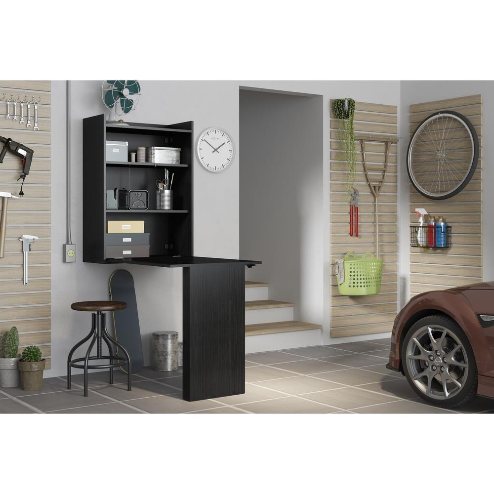 Armário Balcão com Mesa Retrátil Multimóveis Preto - 9