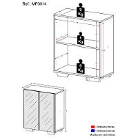 Aparador Cantinho do Café e 2 Portas Multimóveis Preto - 5