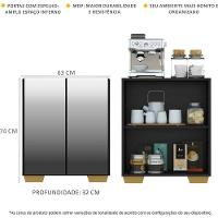 Aparador Cantinho do Café e 2 Portas Multimóveis Preto - 6