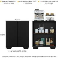 Aparador Cantinho do Café e 2 Portas Multimóveis Preto - 8