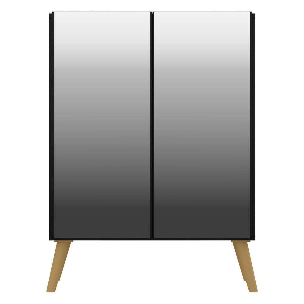 Aparador Cantinho do Café e 2 Portas Multimóveis Preto - 1