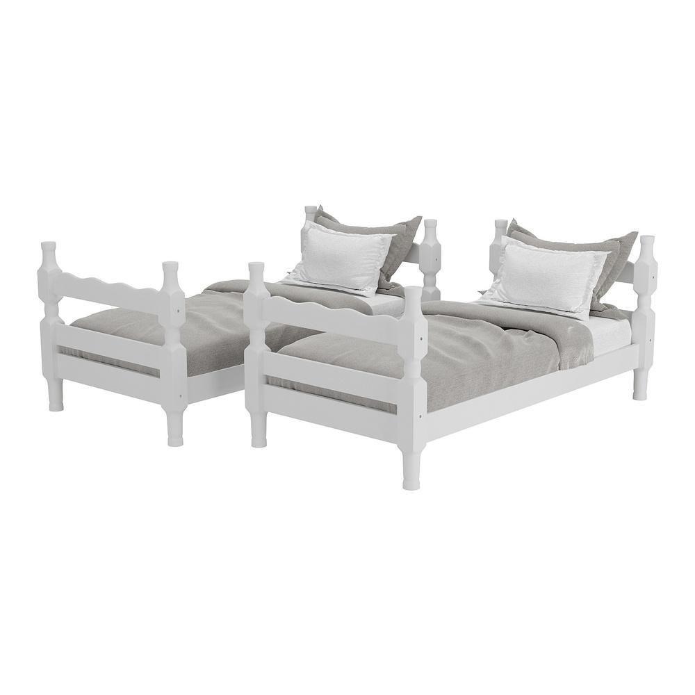Beliche - Vira 2 Camas - Para Colchão 78/88 X 188Cm Porto Multimóveis Vcr4138 Branco - 2