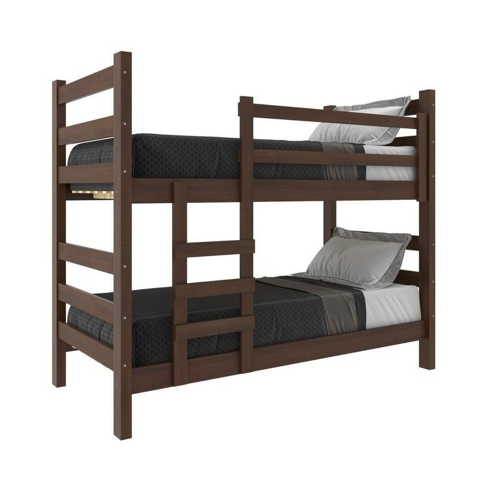 Beliche - Vira 2 Camas - Com Colchões Inclusos Dubai Multimóveis Vcr4158 Imbuia - 1