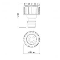 Adaptador Fêmea Tramontina Com Rosca 3/4 E Redução 1/2 Para Jardim - 5