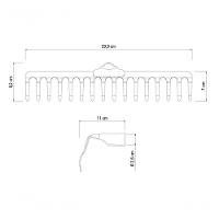 Ancinho Curvo Tramontina Metálico Leve 16 Dentes Sem Cabo - 3
