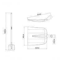Pá Quadrada Tramontina Em Aço Com Cabo De Madeira 120cm 480/00 - 2
