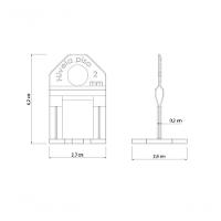 Base Espaçadora Plástica Tramontina Estreita Eco 2mm Saco Com 100 Unidades - 3