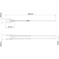 Cavadeira Tramontina Articulada Com Cabos De Madeira 180cm E Batente Plástico - 3