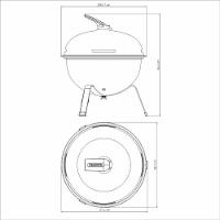 Churrasqueira A Carvão Tramontina Tcp-320l Aço Esmaltado Com Tampa E Utensílios - 5