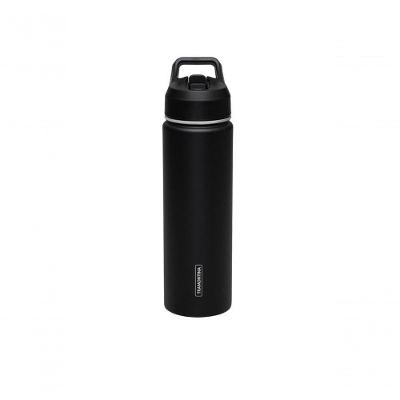 Garrafa Térmica Tramontina Aço Revestido Preta Com Canudo 650ml