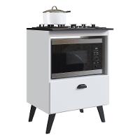 Balcão Retrô Para Forno E Cooktop Multimóveis Cr20094 Branco Branco - 1