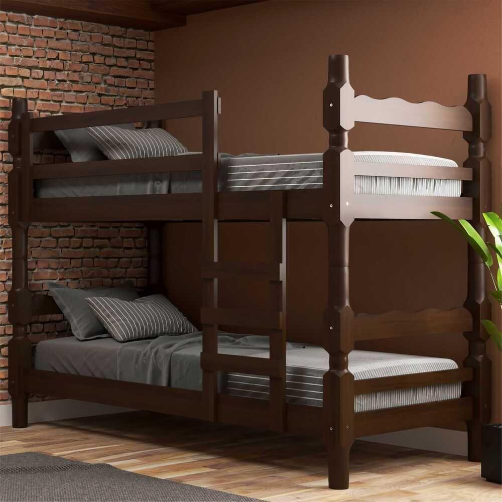 Beliche - Vira 2 Camas - Para Colchão 78/88 X 188Cm Porto Multimóveis Vcr4138 Imbuia - 1