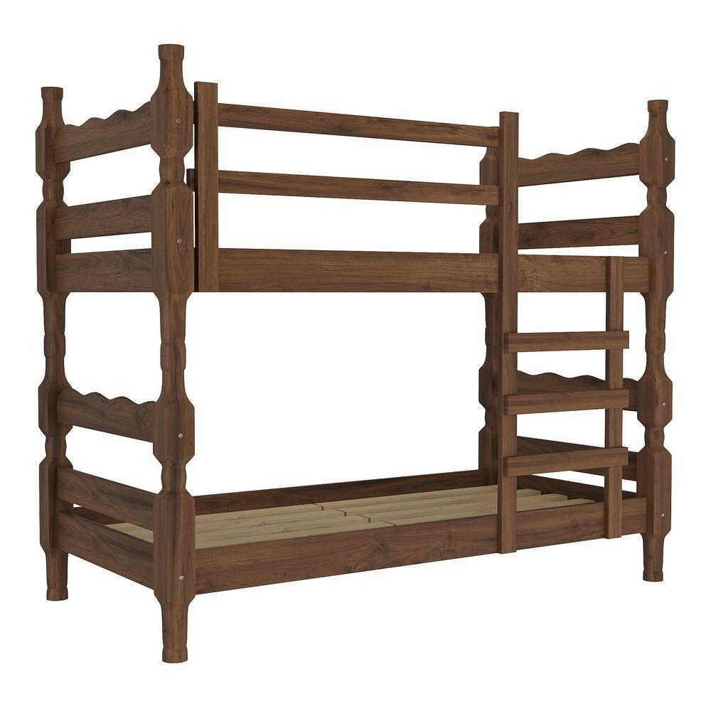 Beliche - Vira 2 Camas - Para Colchão 78/88 X 188Cm Porto Multimóveis Vcr4138 Imbuia - 3